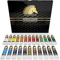 Acrylic Paint Set - 24 x 12ml Tubes - Heavy Body - Lightfast - Artist Quality Paints by MyArtscape