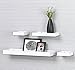 O&K Furniture Set of 4 Floating Ledge Shelves for Pictures and Frames, White