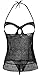 Women's Swirl Mesh Babydoll Set Lingerie Nightwear Sleepwear Dress