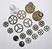 Steampunk Gear Cog, Clock Face, Wheel Skeleton Watch Pendant, Antique Charms by N'joy (5.5 oz/150G, 70PCS-Antique Bronze)