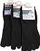 HASLRA Light Weight Low Cut Toe Socks 3 Pairs (BLACK-L)