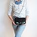 BMC Cute Kitty Animal Face Purse for Girls Teens Women Cosplay - 3 Detachable Straps for Casual Crossbody Bag, Clutch Wristlet, & Evening Shoulder Handbag - PU Faux Leather - Black Cat Design