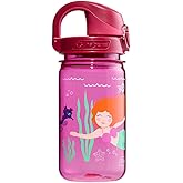 Nalgene Sustain Tritan BPA-Free Kids On The Fly Water Bottle Made with Material Derived from 50% Plastic Waste, Leak Proof, Durable, BPA Free, Carabiner Friendly, Reusable, 12 oz