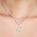 YFN Cat Necklace Sterling Silver Women's Cat Jewelry Gift Two-tone Love Heart Cat Necklace,18