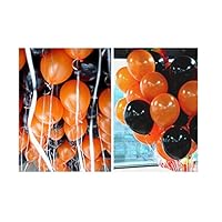 The New W0rld15 latex balloons 12-inch black and orange 100PCS