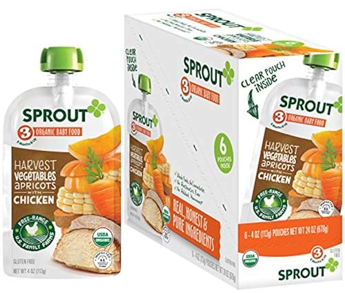 Sprout Organic Baby Food Pouches Stage 3, Organically Sourced Meat - Main Image
