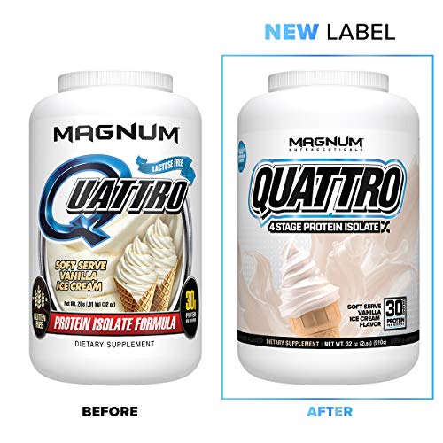 Magnum Nutraceuticals Quattro Protein Powder 2lbs Vanilla Ice Cream