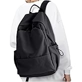 coofay Black Backpack For Women Small Backpacks For School Bag School Backpack For College Bookbag For Women Waterproof Gym Backpack For Men Book Bags