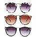 Women's Retro Sunglasses Metal Frame Sweet Round Goggles Eyeglasses(Floral)