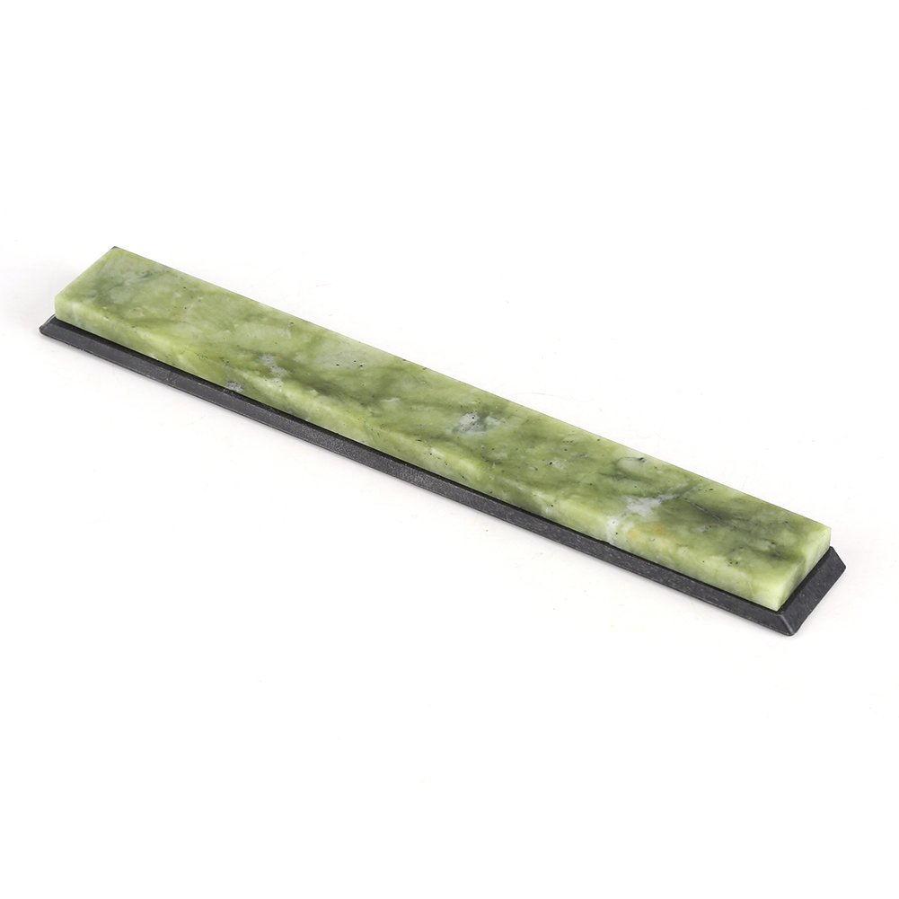 Sharpening Stone，2-in-1 Sharpening Whetstone Set 150 * 20 * 5mm Sharpening Stone Jade Whetstone Polishing Abrasive Green, Suitable for Home Kitchen (Green)