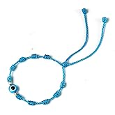 Caiyao Evil Eye Bracelet - Handmade Adjustable Red Black String Knot Lucky Kabbalah Protection Bracelet