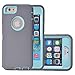 iPhone 6 Case,iPhone 6s Case,NCIE(TM) Defender Series Full-body Rugged Hybrid Heavy Duty Hard Cover Shockproof Case and Screen Protector for Apple iPhone 6/6s (Gray+Light Blue)