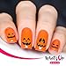 Halloween Nail Vinyl Stencils 4 Pack (Bats, Pumpkin Faces, Monster Blanket, Dripping) for Nail Art Design