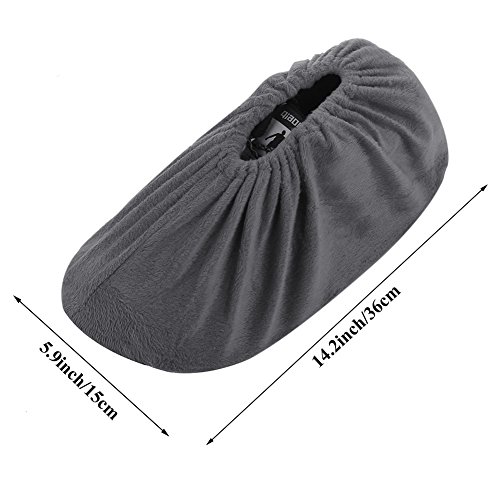 NKTM 5 Pairs Non Slip Washable Reusable Shoe Covers Thickened Boot Covers For Household, Dust-free Workshop, House-cleaning Fit 5.5-10 (US size) Coffee, Blue, Grey, Purple, Sapphire Blue - Thumbnail 5