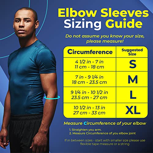 Sparthos Elbow Compression Sleeves (Pair) Tendonitis Golfer's Tennis