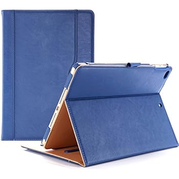 Procase iPad 9.7 Case 2018/2017 iPad Case - Stand Folio Cover Case for Apple iPad 9.7 inch, Also Fit iPad Air 2 / iPad Air -Navy Blue