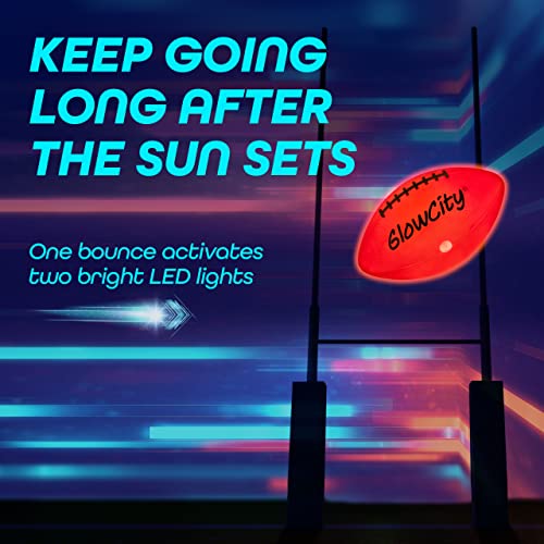 GlowCity Glow in The Dark Football Light Up, Official Size Footballs