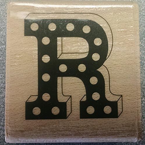Monogram Letter R Alphabet Wooden Stamp