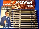 10 CELLO Power FINE Retractable Click Ball Point Pen BLACK Ink Writing Brand ADD By indian cricketer mahendra singh dhoni by Cello