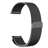 Vivoactive 3 Band,ViCRiOR Quick Release Milanese Loop Mesh Stainless Steel Metal Strap with Magnetic Closure Clasp for Garmin Vivoactive 3/3 Music, Forerunner 645 Music, Black