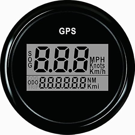 Garantierter digitaler GPS-Geschwindigkeitsmesser, Entfernungsmesser für Auto oder Boot, mit Hintergrundbeleuchtung, 52 Milli
