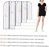 HomeClean Hanging Garment Bags 12 Pack Breathable PEVA with Zip Clear Design view 3
