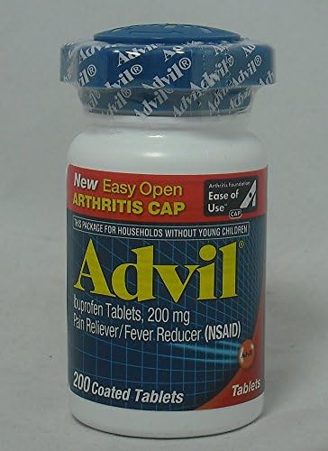 Avil E-Z Open Coated Tablets 200MG, Ibuprofen 200 Count (5 Pack)