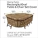Classic Accessories Hickory Rectangular/Oval Patio Table & Chair Set Cover, Large