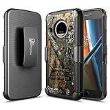 NageBee Belt Clip Holster Case Compatible with Motorola Moto G5 Plus (2017), Moto G Plus (5th Gen) [Heavy Duty] Armor Shock Proof Dual Layer [Swivel Belt Clip] [Kickstand] Combo Rugged - Camo