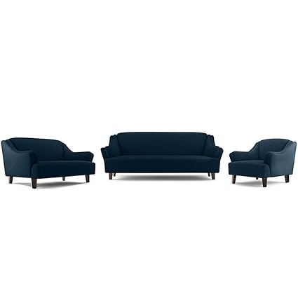 Furny Austin 6 Seater Sectional Sofa Set 3 2 1 Dark Blue Amazon