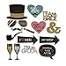 Ronshion 53Pcs Wedding Photo Booth Props Kit with Wooden Dowels Bridal Shower Accessories Valentine's Day Anniversary Decoration Photo Booth DIY Party Supplies