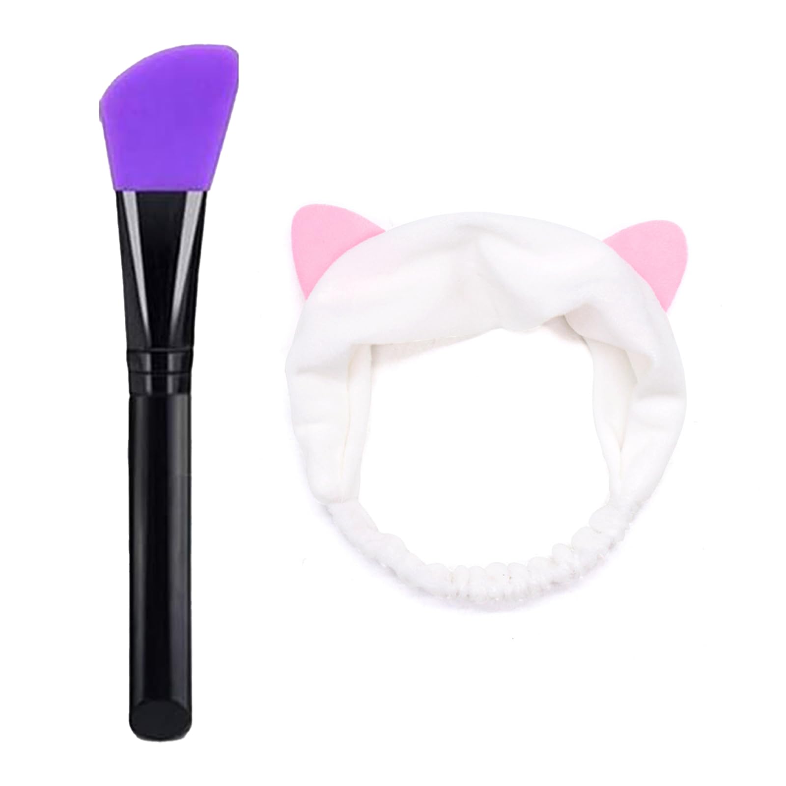 1 Piece Face Mask Brush Cosmetic Brush with Cat Ear Headband Make Up Brush