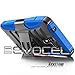 Evocel Generation Series Phone Case Compatible with Kyocera Hydro View (C6742), Hydro Reach (C6743), Hydro Shore featuring HD Screen Protector and Belt Clip Holster, Blue