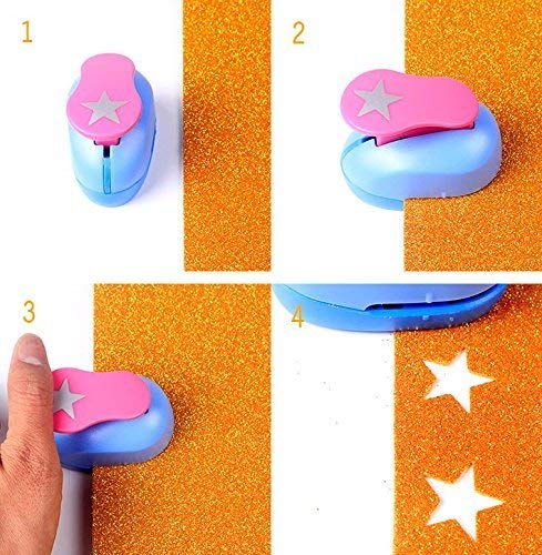 Scrapbooking Punches Paper Punch Set Christmas Multi-Pattern DIY Handmade 1-Inch Hole Puncher for Festival Papers Greeting Cards Personalized Arts Craft Cutter 6 Pack