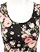 Doublju Midi Floral Dress Party Flare Tank Skater Dress for Women with Plus Size (Made in USA)