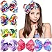 CÉLLOT Big Rhinestone Rainbow Hair Accessory Pack for Girls - 8inch Alligator Clips for Teens, Toddlers, and Kids