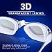 SPOLLK Swim Goggles Swimming Goggles Anti Fog Water Goggles Eye Protect for Swimming Adult Youth Men Women,Pack of 2 Goggles Black White