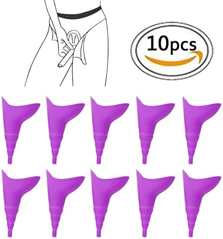 ORIMY Female Urination Device (Universal Portable Urinal) - 10pcs Women Lightweight Silicone Urinal great for outdoor camping travel