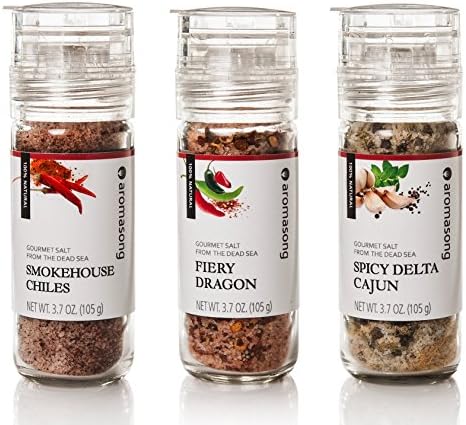 3 Pack Grinder Set - Barbecue Rub - GLUTEN FREE - NO MSG Rub - Best All Purpose Rub and Seasoning - Use as Chicken Rub, Steak Rub, Salmon Rub, Ribs, and Pork Butt - (Chefs Heat)