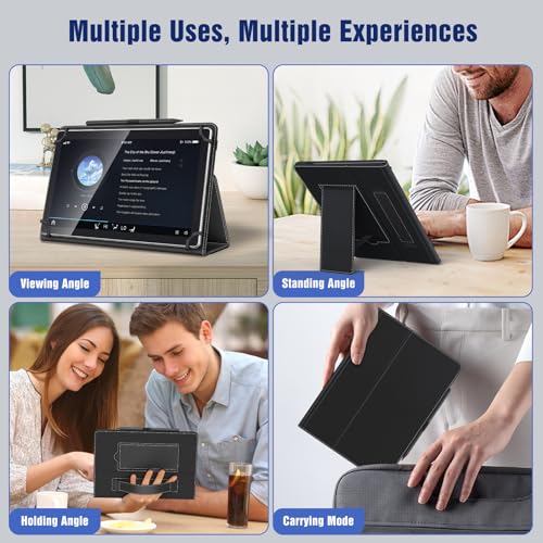 TiMOVO Universal Case for 10.1-Inch Tablet, Black | Touch Screen 9.6-11 Inch Android Tablets, Stylus Loop, Lightweight and Foldable, Hand