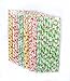 Long lasting assorted biodegradable Paper Straws 150 Count (Combo 2)