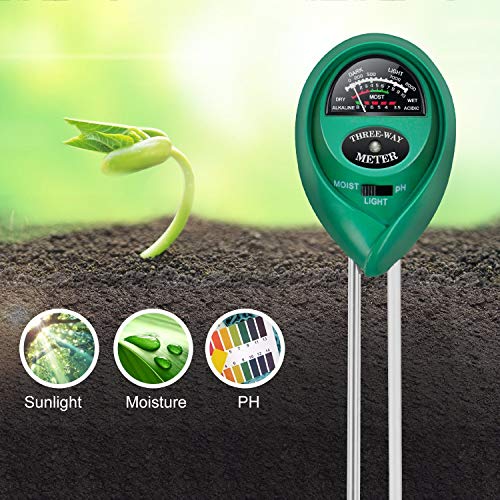iPower LGTESTSOIL 3 in 1 Soil Meter, pH (Renewed)