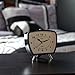 Lily's Home Vintage Retro Inspired Analog Alarm Clock, Looks Like Miniature Television Set with Silver Legs, Small Stylish Clock Adds Character to Any Bedroom, Black (5 1/2