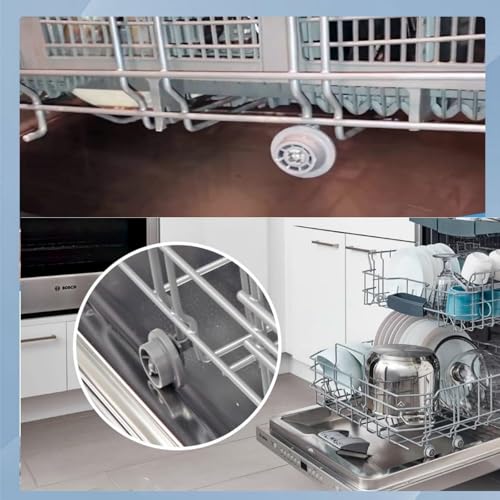 611475 Dishwasher Lower Rack Wheel Assembly For Bosch Siemens Neff Beko Dishwasher Lower Rack Roller Replacement #bsh-00611475 1559847 AH3477735 AH8727387 - Grey, 6 Pack