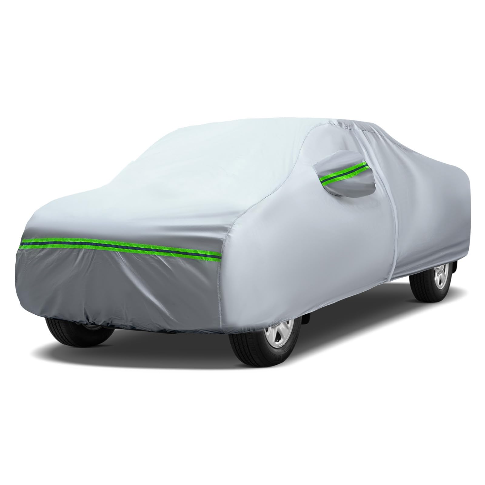 Photo 1 of AUQDD 6-Layers Premium Truck Car Cover Waterproof All Weather Weatherproof UV Sun Protection Snow Dust Storm Resistant Outdoor Exterior Custom Form-Fit Full Padded Car Cover with Straps 198"-220" K13