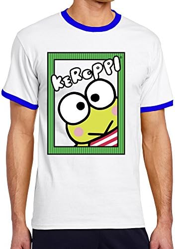 Keroppi Contract Color T Shirts For Mens 100% Organic Cotton M RoyalBlue