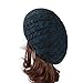 TEFITI Womens Snood Hairnet Headcover Knit Beret Beanie Cap Headscarves Turban-Cancer Headwear for Women Black-Denim
