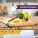 Pratico Kitchen Large Bamboo Cutting Board and Serving Tray with Juice Groove, 18 x 12 inch