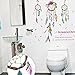 TUANTUAN 1 Sheet Dream Catcher Feathers Wall Sticker Mural Art Removable Decals for Classroom Offices Kids Bedroom Bathroom Living Room Decoration