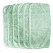 POLYTE Premium Lint Free Microfiber Washcloth Face Towel, 13 x 13 in, Set of 6 (Light Green)